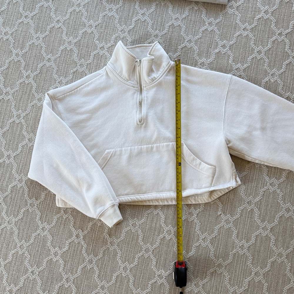 WEWOREWHAT  Quarter-Zip Cropped Sweatshirt